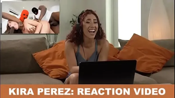 Watch Kira Perez's cringe reaction to her own HD amateur porn movies